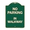 Signmission No Parking in Walkway Heavy-Gauge Aluminum Architectural Sign, 24" x 18", G-1824-23714 A-DES-G-1824-23714 - alternate 1